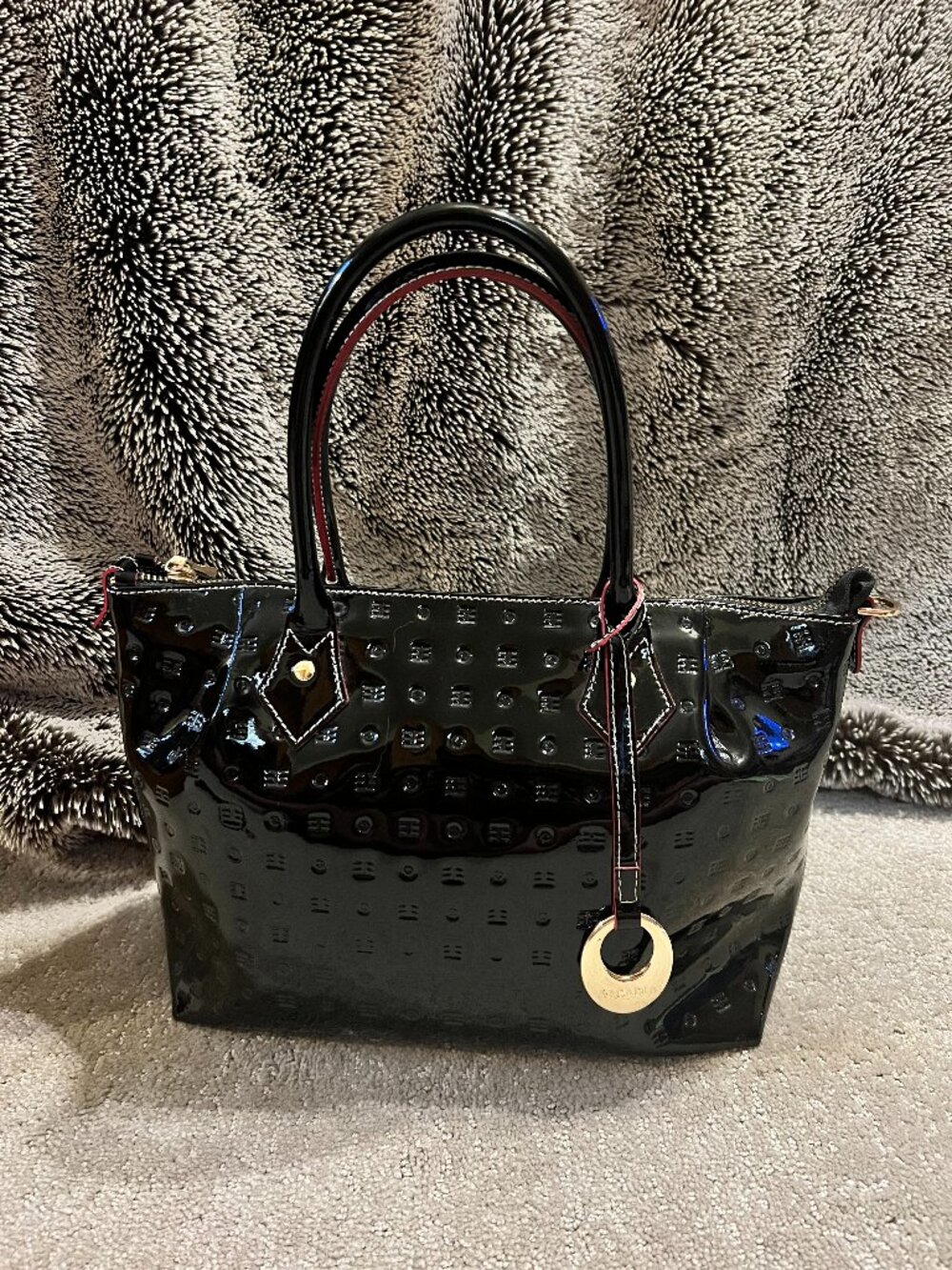 Black Patent Leather Arcadia Bag